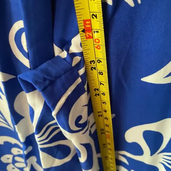 Boden Blue Caithness Wide Leg Crop Pants White Floral Tropical Vacation Women 2 - Picture 12 of 13